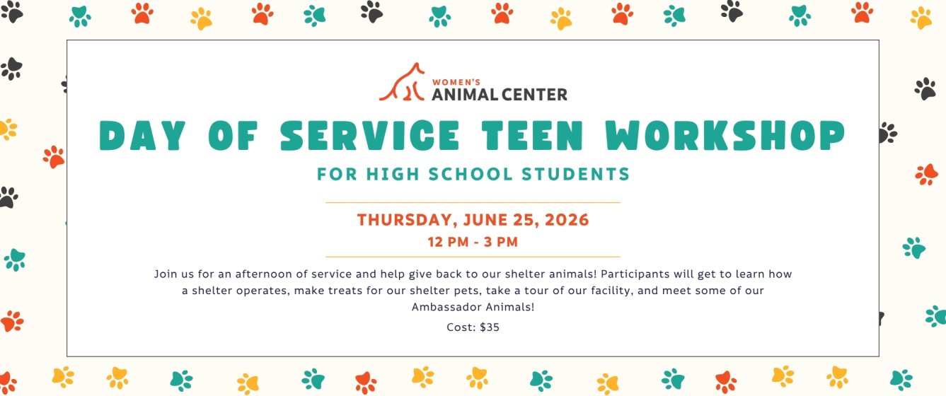 Day of Service Teen Workshop. Thursday, June 25 from 12-3 PM.